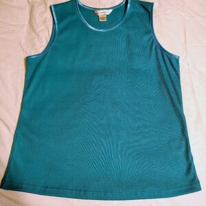 Allison Dailey Brand,Teal Sleeveless Top, Size Lg